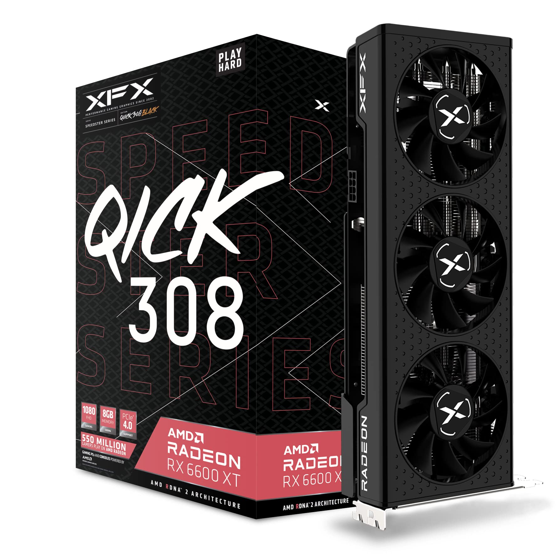 Amazon.com: XFX Speedster QICK308 Radeon RX 6600 XT Black Gaming